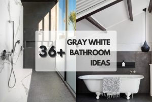 Gray white bathroom ideas