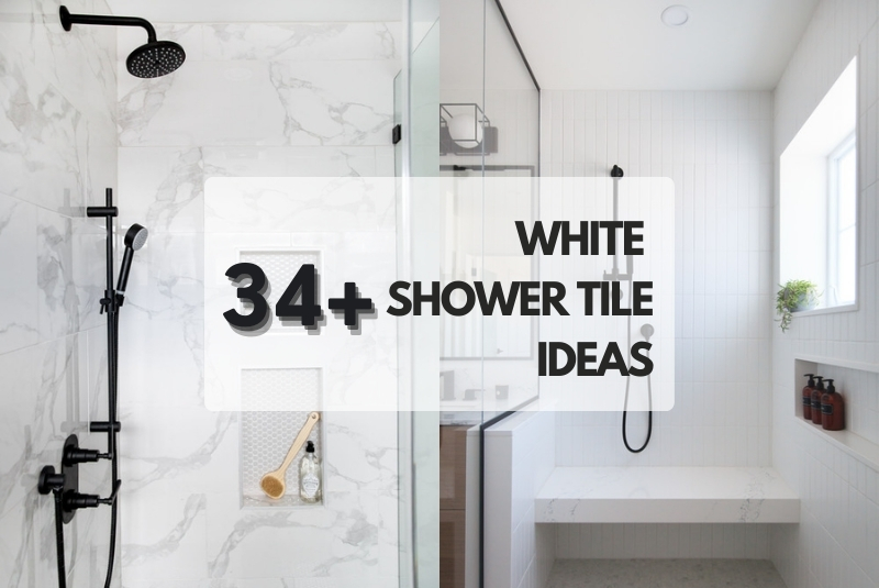White shower tile ideas
