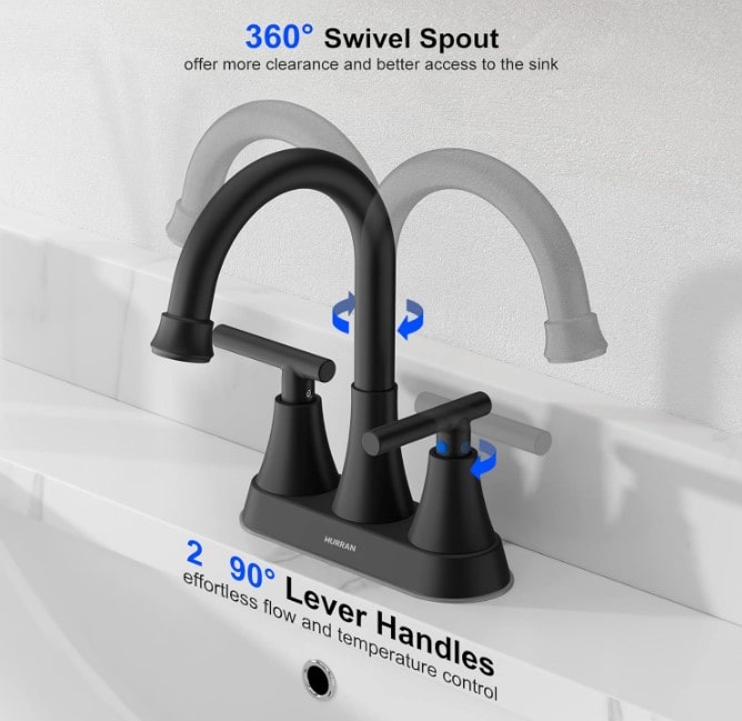 Bathroom Faucets for Sink 3 Hole by Hurran 2