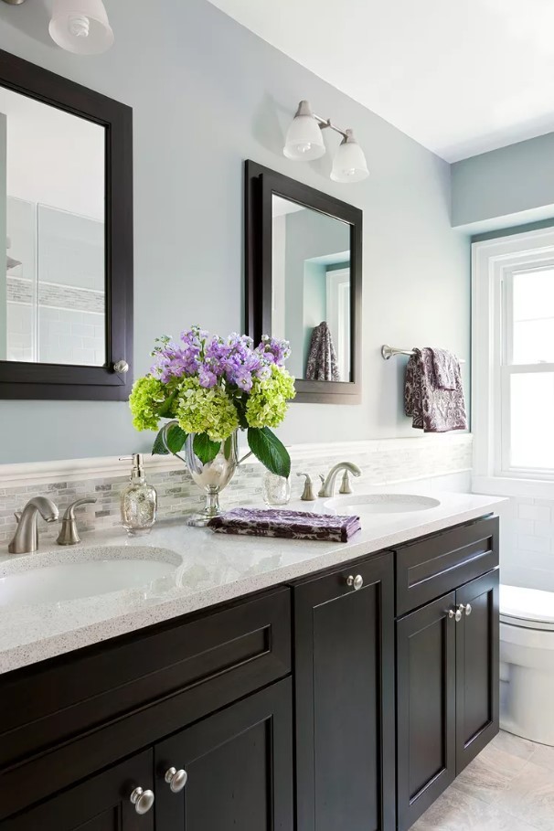 Blue Gray Elegance Bathroom Paint Ideas