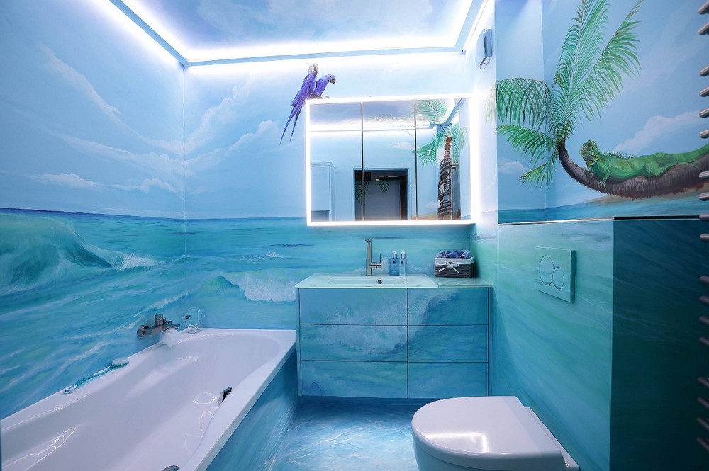Contemporary Bathroom Paint Ideas: Oceanic Inspiration for Your Space