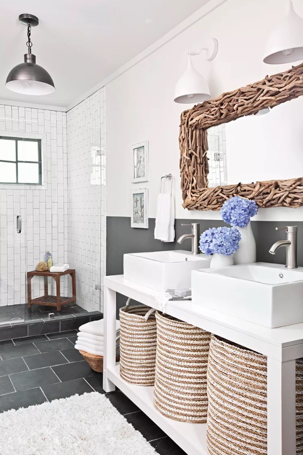 Elegant Clean White Bathroom Paint Concepts