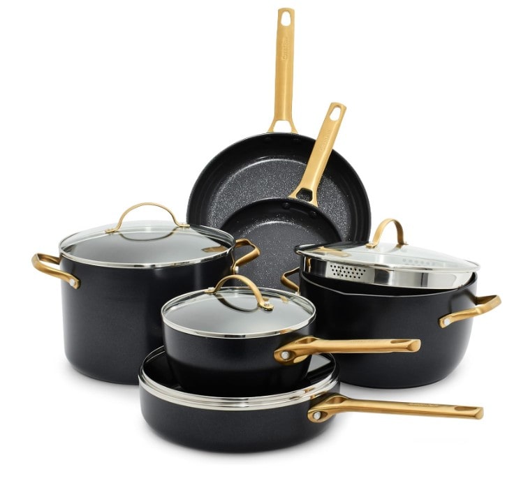 Black and Gold Cookware 10 Piece Set of GreenPan 1