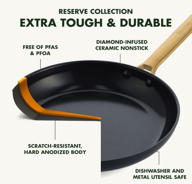 Black and Gold Cookware 10 Piece Set of GreenPan 4