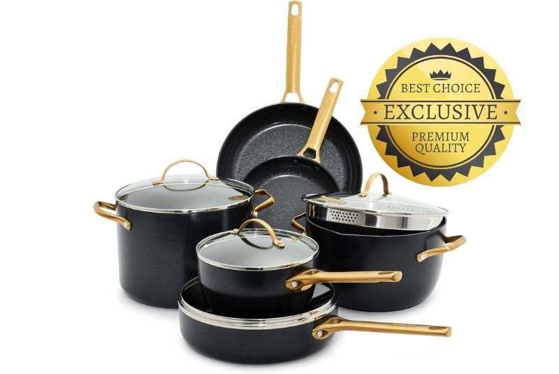 Black and Gold Cookware 10 Piece Set of GreenPan Review.