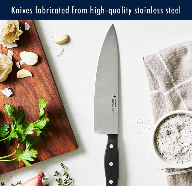 HENCKELS Premium Quality 15-Piece Knife Set with Block, Razor-Sharp 2