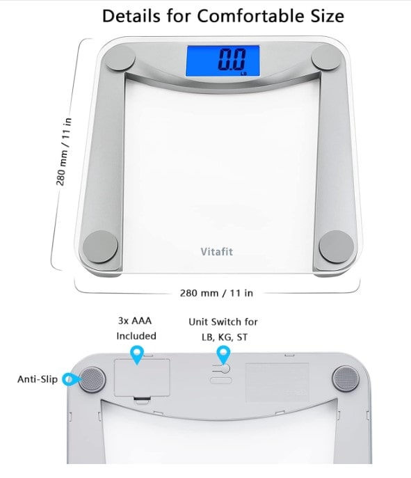 Vitafit Digital Bathroom Scale For Body Weight, Weighing Professional Since 2001 1