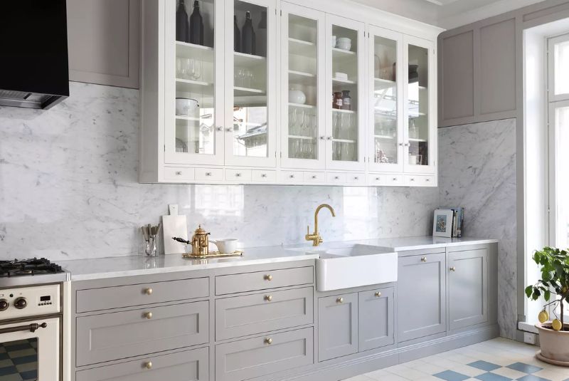 What to Put in Glass Kitchen Cabinets